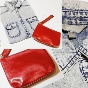 Vintage Rubbish Acid Wash & Elizabeth Arden Pouch